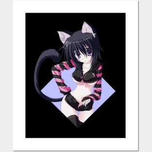 Cute Neko Anime Girl Posters and Art